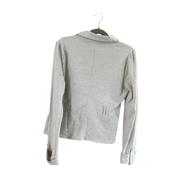 Women's Unbranded Light Gray Ruffle Blazer M - Picture 7 of 7